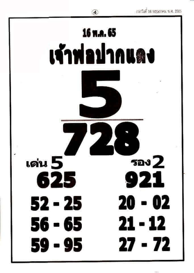หวยเจ้าพ่อปากแดง