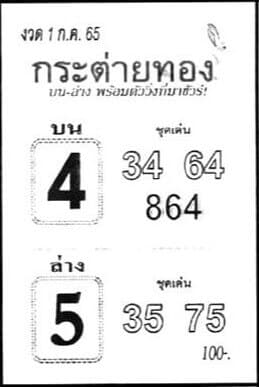 เลขดี หวยกระต่ายทอง