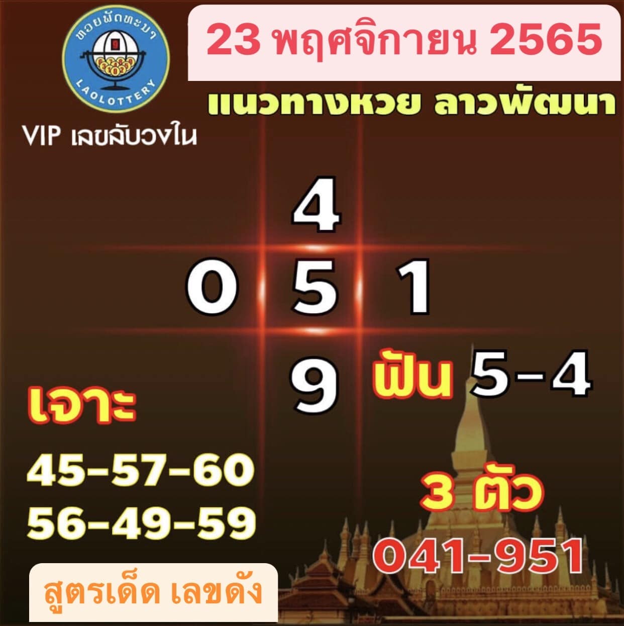 หวยลาว หวยลาว4ตัว23-11-65