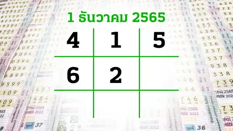 ข่าวหวย หวยโค้งสุดท้าย 1-12-65