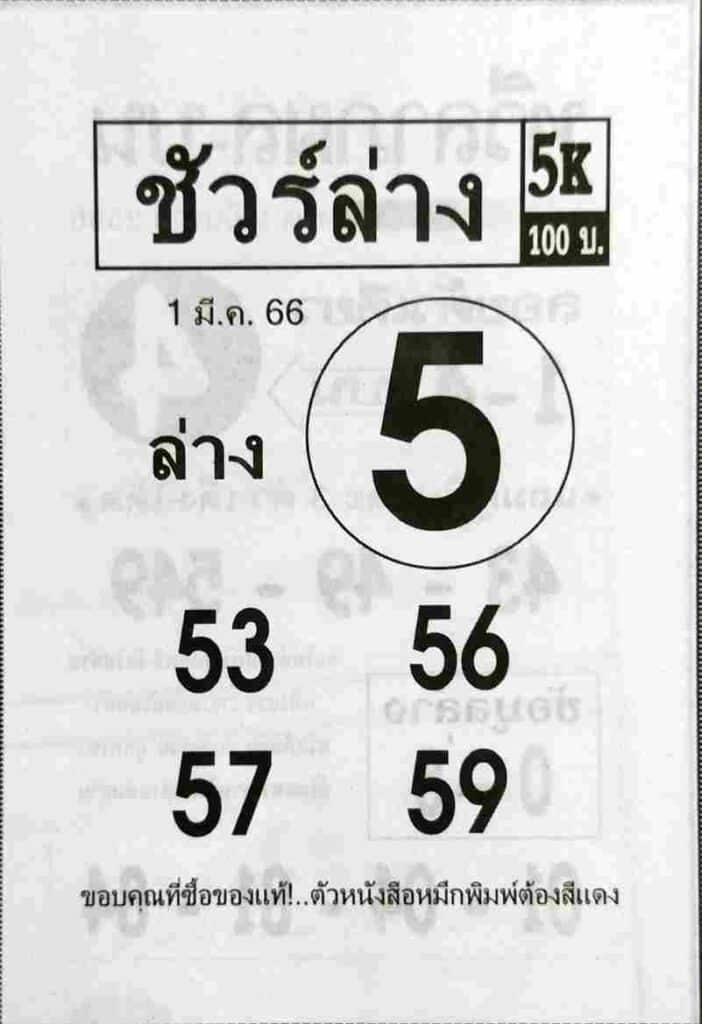 หวยชัวร์ล่าง 1-3-66