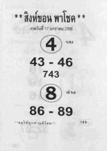 หวยสิงห์ขอน 16-2-66