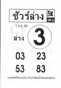 หวยชัวร์ล่าง 1-6-66