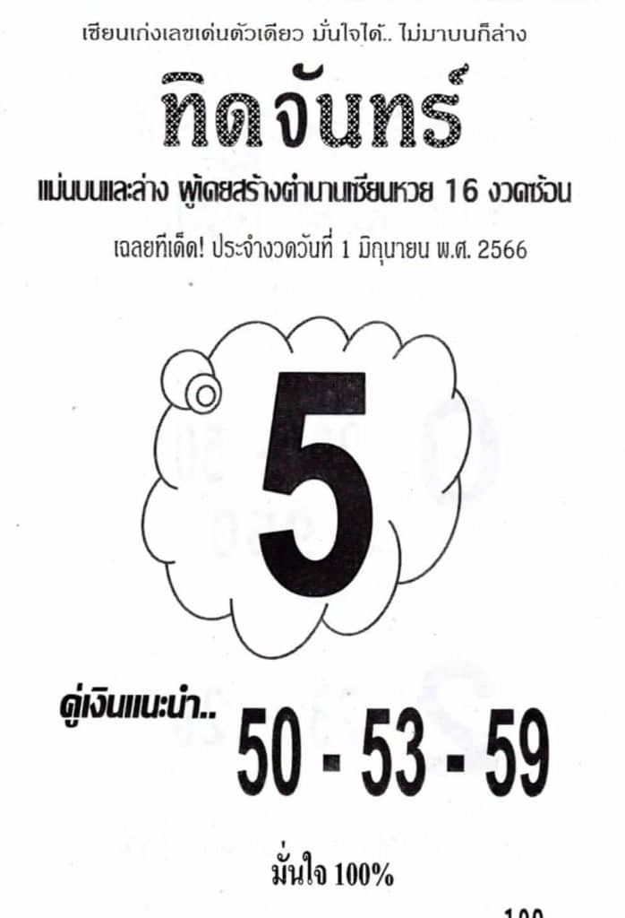 หวยทิดจันทร์ 1-6-66