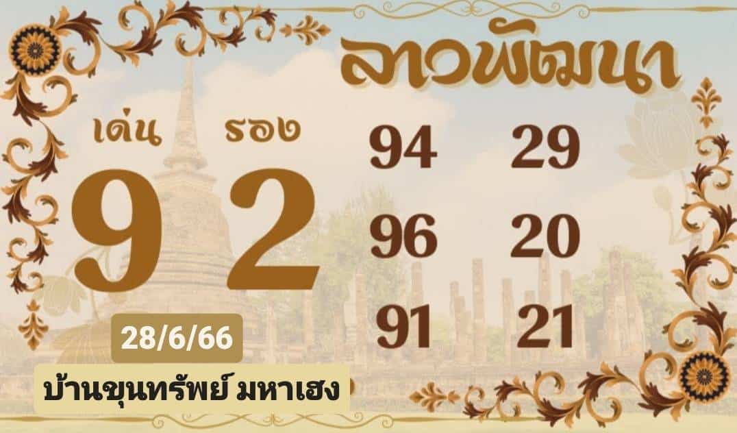 หวยลาววันนี้ 28-6-66