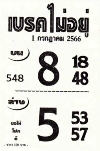 หวยเบรคไม่อยู่ 1-7-66