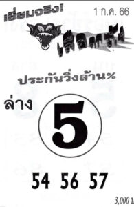 หวยเสือตกถัง 1-7-66