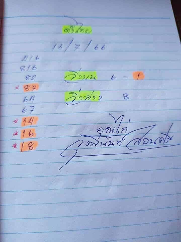 หวยจ้าวพายุ 16-7-66