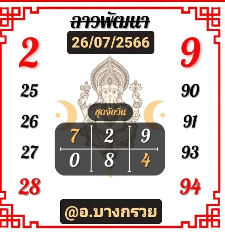 แนวทางหวยลาววันนี้ 26-07-2023