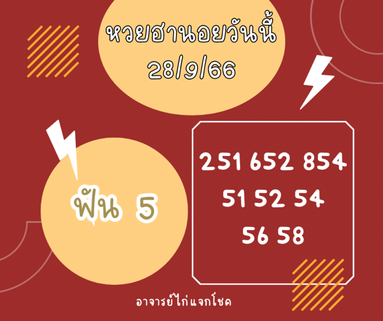 หวยฮานอยวันนี้ 28-9-66