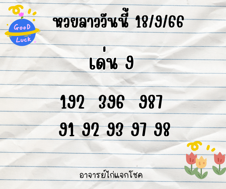 หวยลาววันนี้ 18-9-66