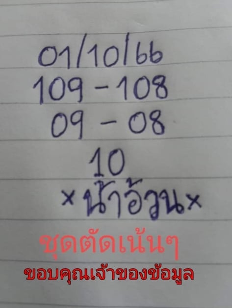 หวยน้าอ้วน 1-10-66
