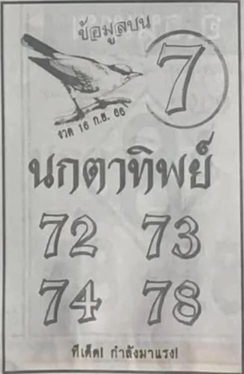 นกตาทิพย์ 16-9-66