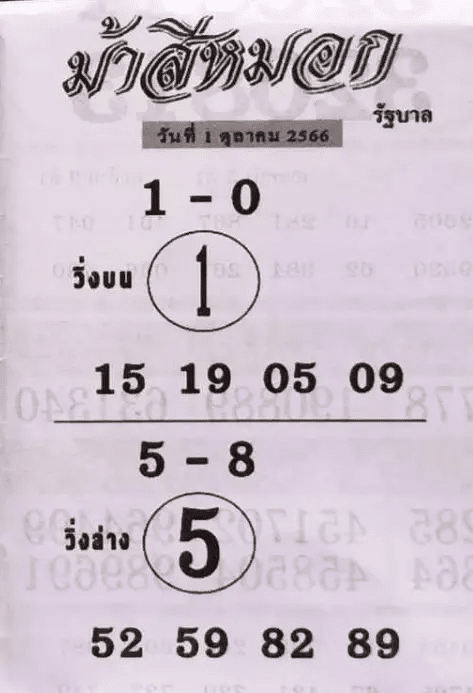 ม้าสีหมอก 1-10-66