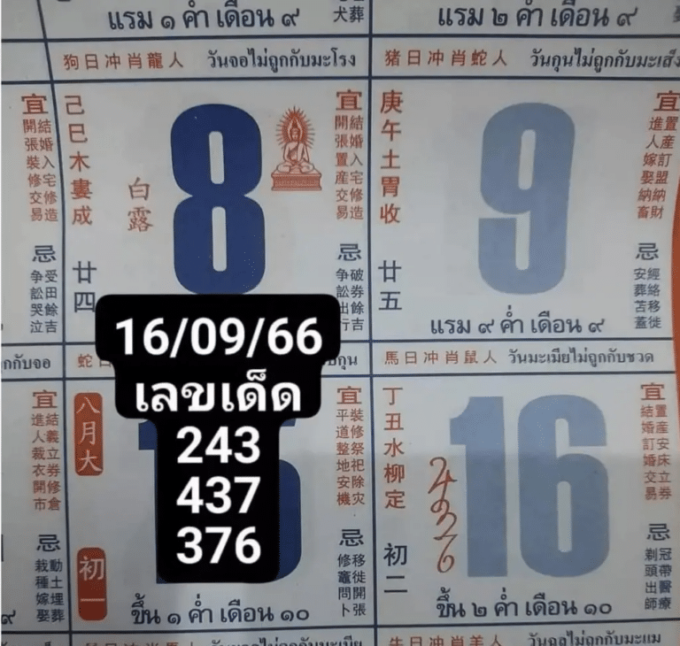 ปฏิทินจีน 16-9-66