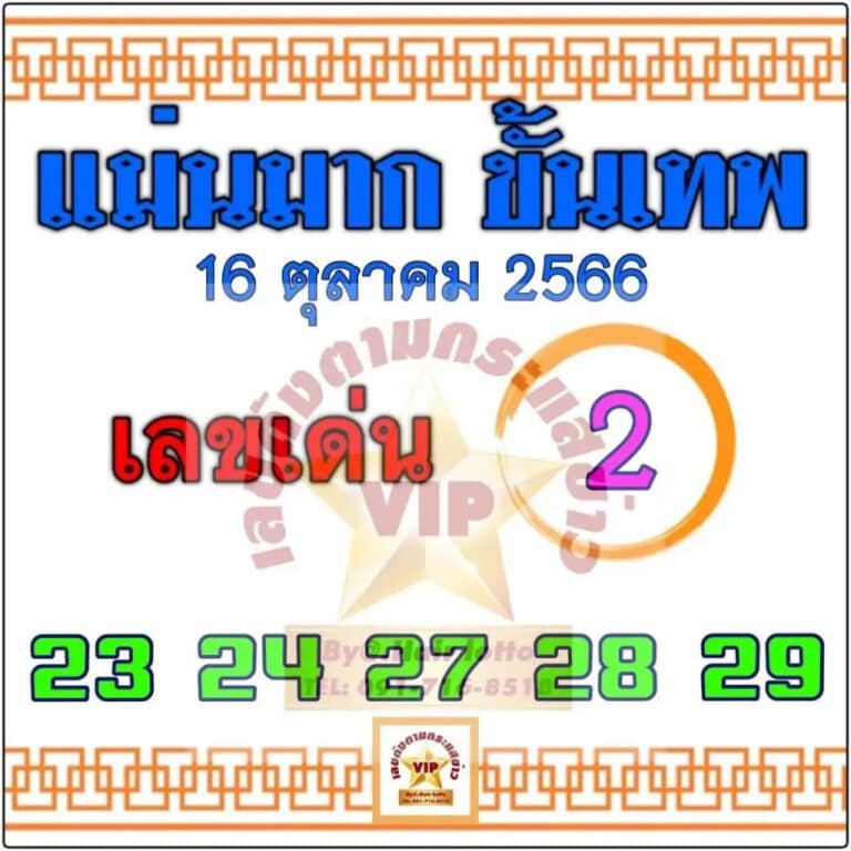 แม่นมากขั้นเทพ 16-10-66