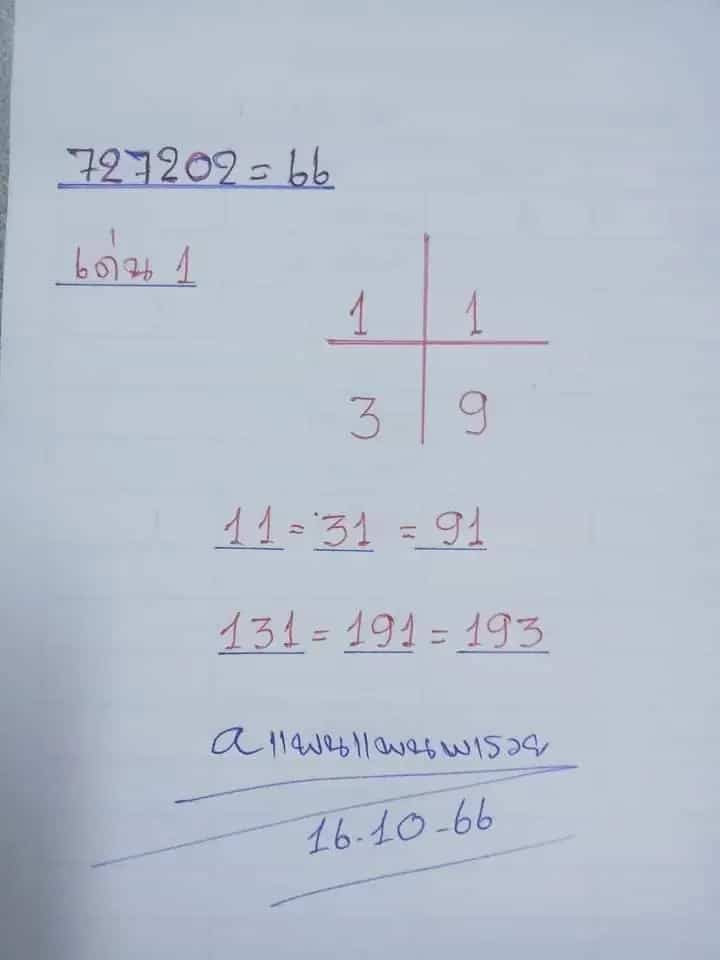 เลขแพนแพนพารวย 16-10-66
