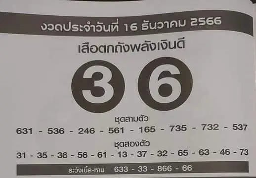 เสือตกถังพลังเงินดี 16-12-66