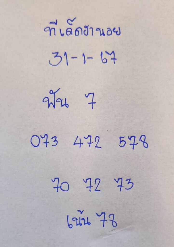 ทีเด็ดฮานอย 31-1-67